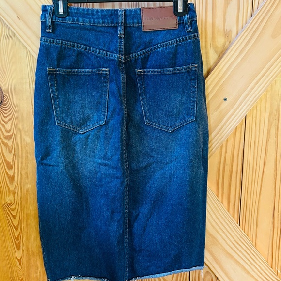 The Main Street Exchange Midi Denim Skirt - Picture 2 of 3